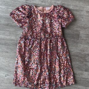Zara Pink Sequin Kids Dress